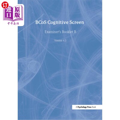 海外直订Bcos Cognitive Screen: Examiner's Booklet B (Pack of 15) Bcos认知测验:试卷B(每盒15份)