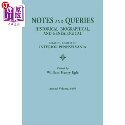 海外直订Notes and Queries: Historical, Biographical, and Genealogical, Relating Chiefly  注释和疑问：历史、传记和家