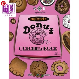 with 油炸圈饼着色书：颜色有味道 Donut 我最喜欢 Taste Good Color Book Coloring Favorite 海外直订My