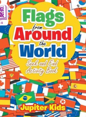 海外直订Flags From Around the World: Seek and Find Activity Book 来自世界各地的旗帜:寻找和发现活动手册