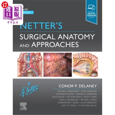 海外直订医药图书Netter's Surgical Anatomy and Approaches 内特的外科解剖和手术入路