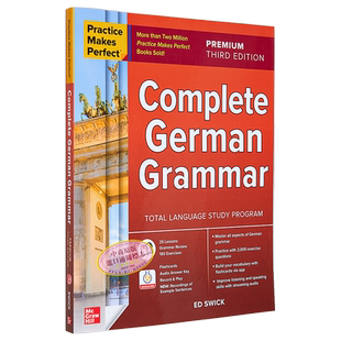 Practice Makes Perfect Complete German Grammar Premium Third Edition熟能生巧德语语法大全高级第三版含答案【中商原版?