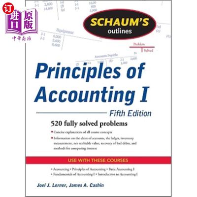 海外直订Schaum's Outline of Principles of Accounting I Schaum的《会计原理纲要I》