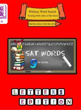 海外直订Whimsy Word Search, SAT Vocabulary - 9th grade 奇思妙想词汇搜索，SAT词汇-九年级