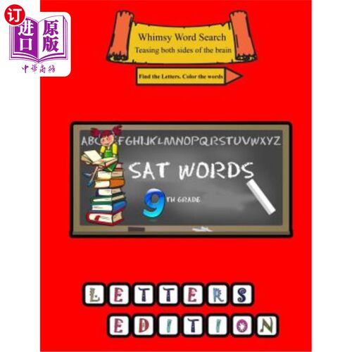 海外直订Whimsy Word Search, SAT Vocabulary - 9th grade 奇思妙想词汇搜索，SAT词汇-九年级