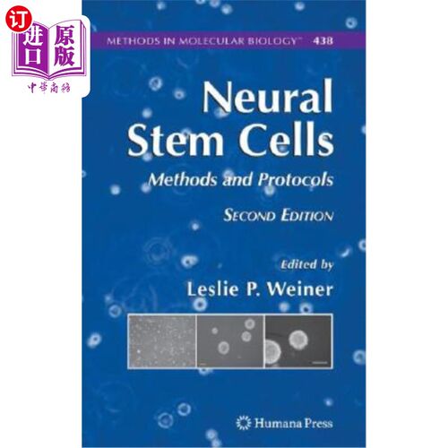 海外直订医药图书Neural Stem Cells: Methods and Protocols 神经干细胞:方法和协议
