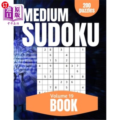 海外直订Medium Sudoku Book: Large Print Number Search Book for Adults and Seniors to Kee 中型数独书:大打印数字搜索