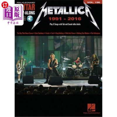 海外直订Metallica: 1991-2016: Guitar Play-Along Volume 196 [With Access Code] Metallica:1991-2016：吉他演奏第1