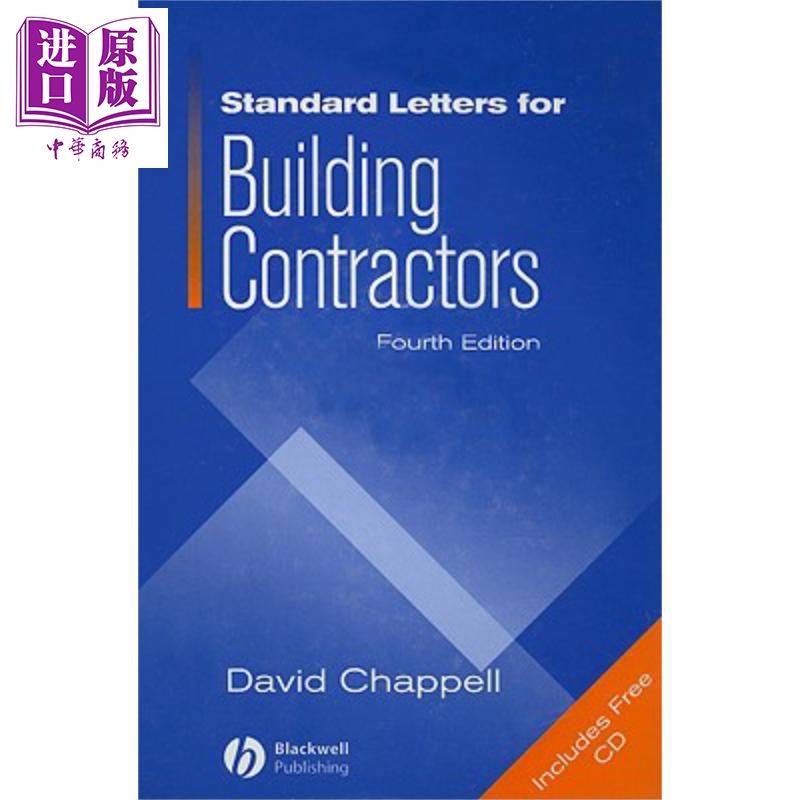 现货 建筑合同标准文书 第4版 Standard Letters For Building Contractors 英文原版 David Chappell【中商原版】wiley