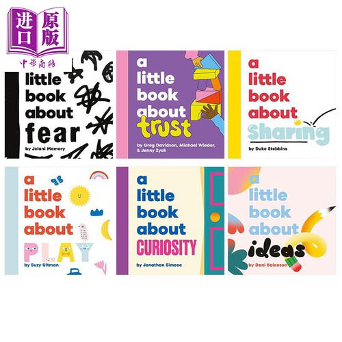 英文DK儿童小书6册 A Little Book About 信任Trust 分享Sharing 好奇心Curiosity 主意Ideas 恐惧Fear 玩乐Play【中商原版】