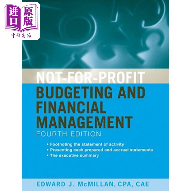 现货 非营利性组织资本预算与财务管理 第2版 Not For Profit Budgeting And Financial Management Edward McMillan