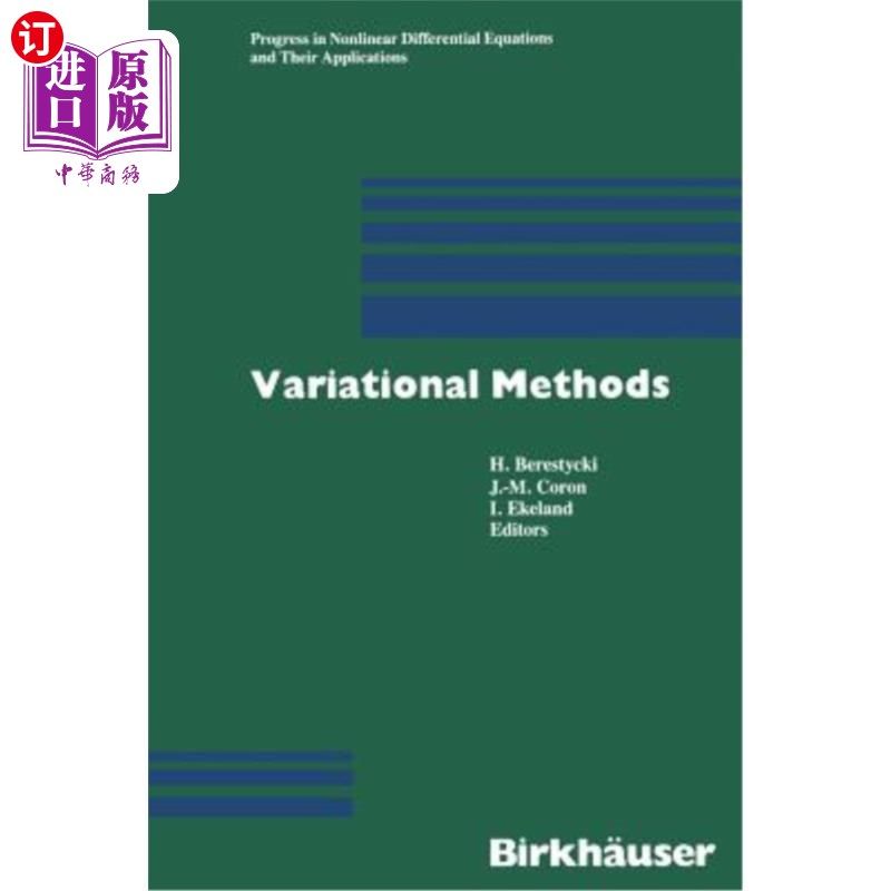 海外直订Variational Methods: Proceedings of a Conference Paris, June 1988 变分方法：巴黎会议记录，1988年6月