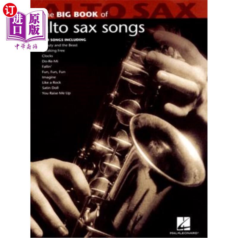 海外直订Big Book of Alto Sax Songs 大书的中音萨克斯歌曲