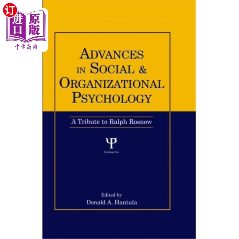 海外直订Advances in Social and Organizational Psychology 社会与组织心理学进展