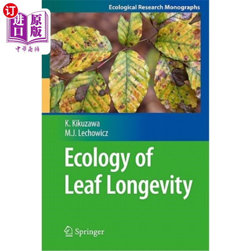 海外直订Ecology of Leaf Longevity 叶片长寿生态学