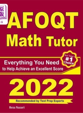 海外直订AFOQT Math Tutor: Everything You Need to Help Achieve an Excellent Score AFOQT数学导师:一切你需要帮助实现一