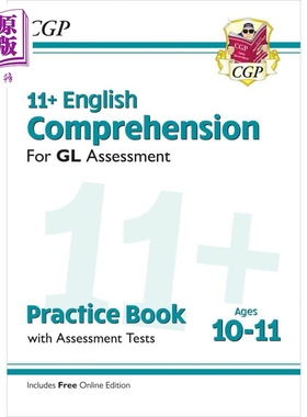 预售 英国CGP 11+ GL 英语理解练习册和评估测试 10-11 岁 English Comprehension Practice Book Assessment Tests【中商原版】