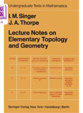 海外直订Lecture Notes on Elementary Topology and Geometry 关于初等拓扑学和几何学的课堂讲稿