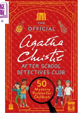 阿加莎克里斯蒂课后侦探俱乐部 50个谜题 The Official Agatha Christie After School Detectives Club 英文原版【中商原版?