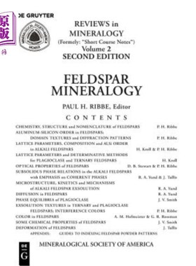 海外直订Feldspar Mineralogy 长石矿物学