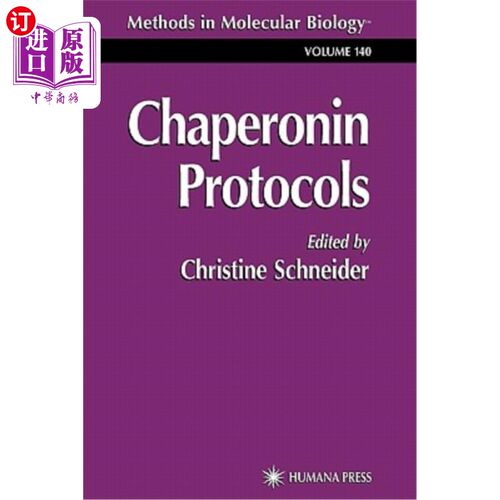海外直订Chaperonin Protocols 伴侣蛋白方案