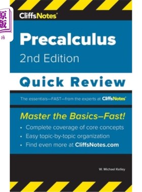 海外直订CliffsNotes Precalculus: Quick Review CliffsNotes预微积分:快速回顾