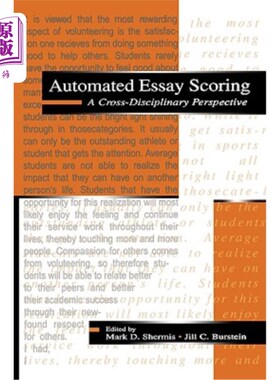 海外直订Automated Essay Scoring: A Cross-Disciplinary Perspective 自动论文评分：跨学科视角