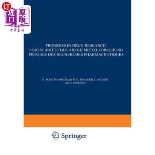 海外直订Progress in Drug Research / Fortschritte Der Arzneimittelforschung / Progrès Des 药物研究进展/Arzneimi