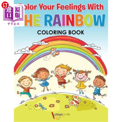 海外直订Color Your Feelings With The Rainbow Coloring Book 用彩虹涂色本给你的感觉上色