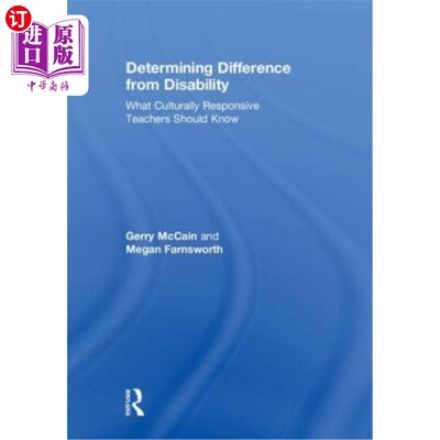 海外直订Determining Difference from Disability: What Culturally Responsive Teachers Shou 确定与残疾的区别：有文化反