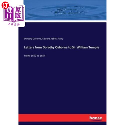 海外直订Letters from Dorothy Osborne to Sir William Temple 多萝西·奥斯本写给威廉·坦普尔爵士的信
