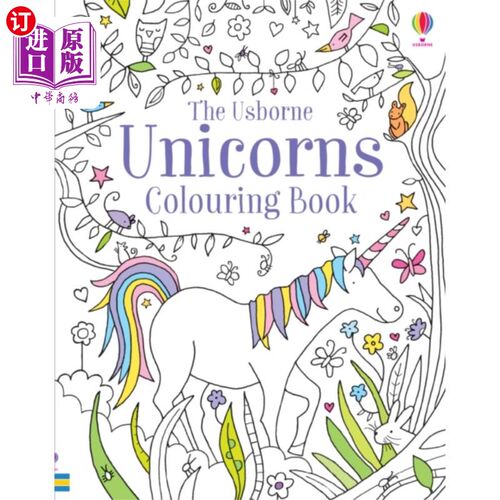 海外直订Unicorns Colouring Book 独角兽涂色书