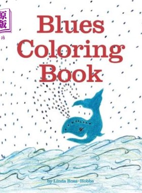 海外直订Blues Coloring Book 蓝色配色书