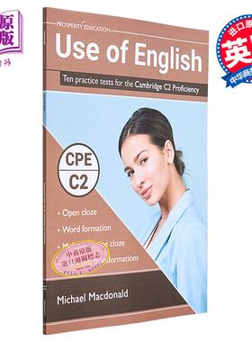 Use of English Ten practice tests Cambridge C2 Proficiency 英语运用剑桥CPE考试C2等级10套模拟练习测试2020【中商原版?