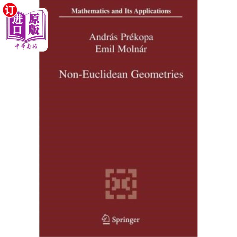 海外直订Non-Euclidean Geometries: János Bolyai Memorial Volume 非欧几里得几何:János鲍耶纪念卷
