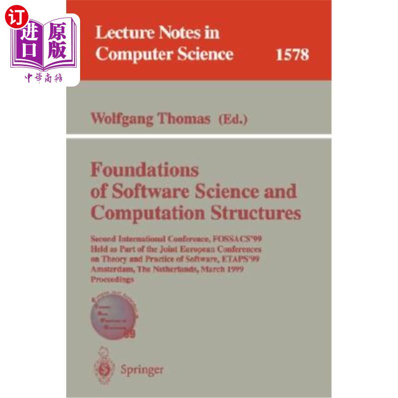 海外直订医药图书Foundations of Software Science and Computation Structures: Second International 软件科学和计算结构
