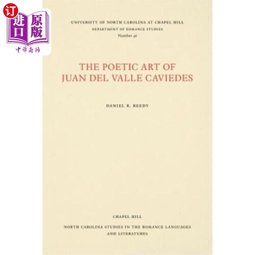 海外直订The Poetic Art of Juan del Valle Caviedes 胡安·德尔·瓦莱·卡维德斯的诗歌艺术