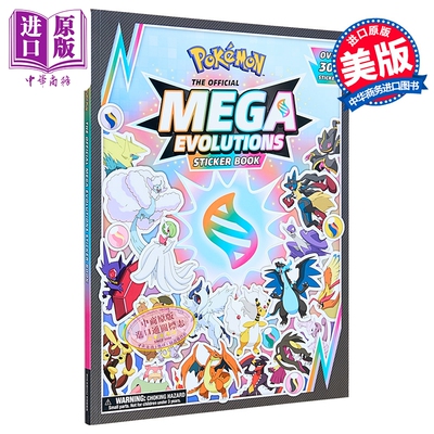 预售 宝可梦 官方超级进化贴纸书 英文原版 Pokemon the Official Mega Evolutions Sticker Book Pikachu Press【中商原版】