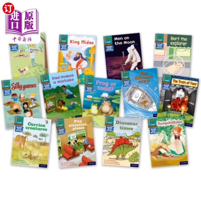海外直订Read Write Inc. Phonics Book Bag Books: Grey Set 7 Storybooks Mixed Pack of 13 读写公司语音书包书：灰色集7故事