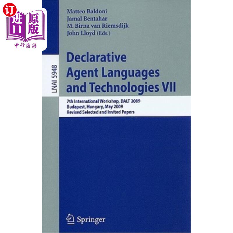 海外直订Declarative Agent Languages and Technologies VII 声明式代理语言与技术VII