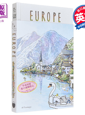 预售 【签名版】Sasi的欧洲旅行手帐书 第二卷 泰文版 进口艺术 Sasi's Sketch Book 34 Days in Europe Diary 2 绘本【中商原版】