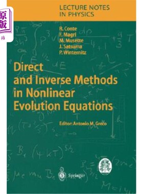 海外直订Direct and Inverse Methods in Nonlinear Evolution Equations: Lectures Given at t 1999年9月5日至12日，在