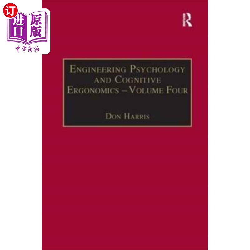 海外直订Engineering Psychology and Cognitive Ergonomics 工程心理学与认知工效学