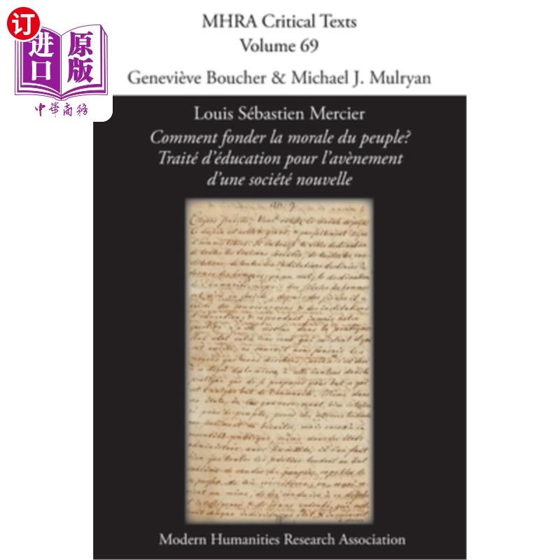 海外直订Louis Sébastien Mercier, 'Comment fonder la morale du peuple? Traité d'éducation Louis seba