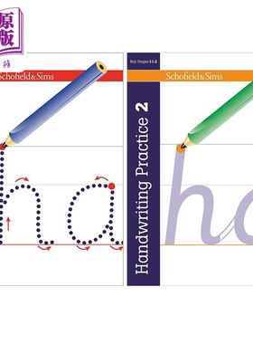英国S&S教辅 Handwriting Practice 1-2 手写练习2册 5-11岁 英文原版进口图书 英语词汇单词大小写字母拼写书写【中商原版】