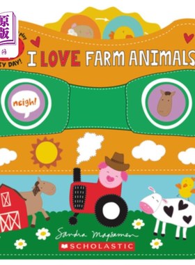 海外直订I Love Farm Animals (a Let's Play! Board Book) 我爱农场动物(a Let’s Play!本日)