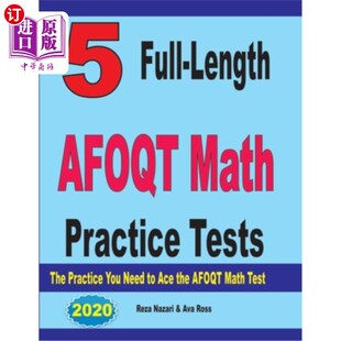 海外直订5 Full-Length AFOQT Math Practice Tests: The Practice You Need to Ace the AFOQT  5个完整的AFOQT