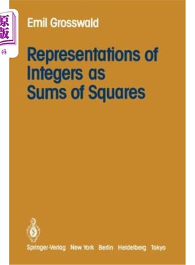 海外直订Representations of Integers as Sums of Squares 整数的平方和表示