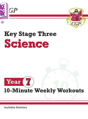 英国原版CGP New KS3 Year 7 Science 10-Minute Weekly Workouts (includes answers)【中商原版】