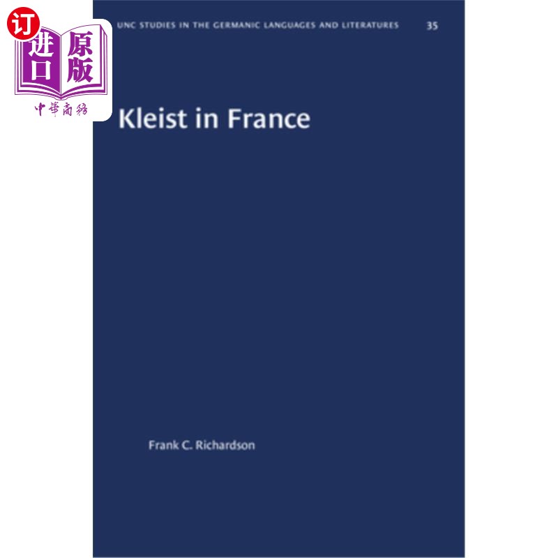 海外直订Kleist in France克莱斯特在法国